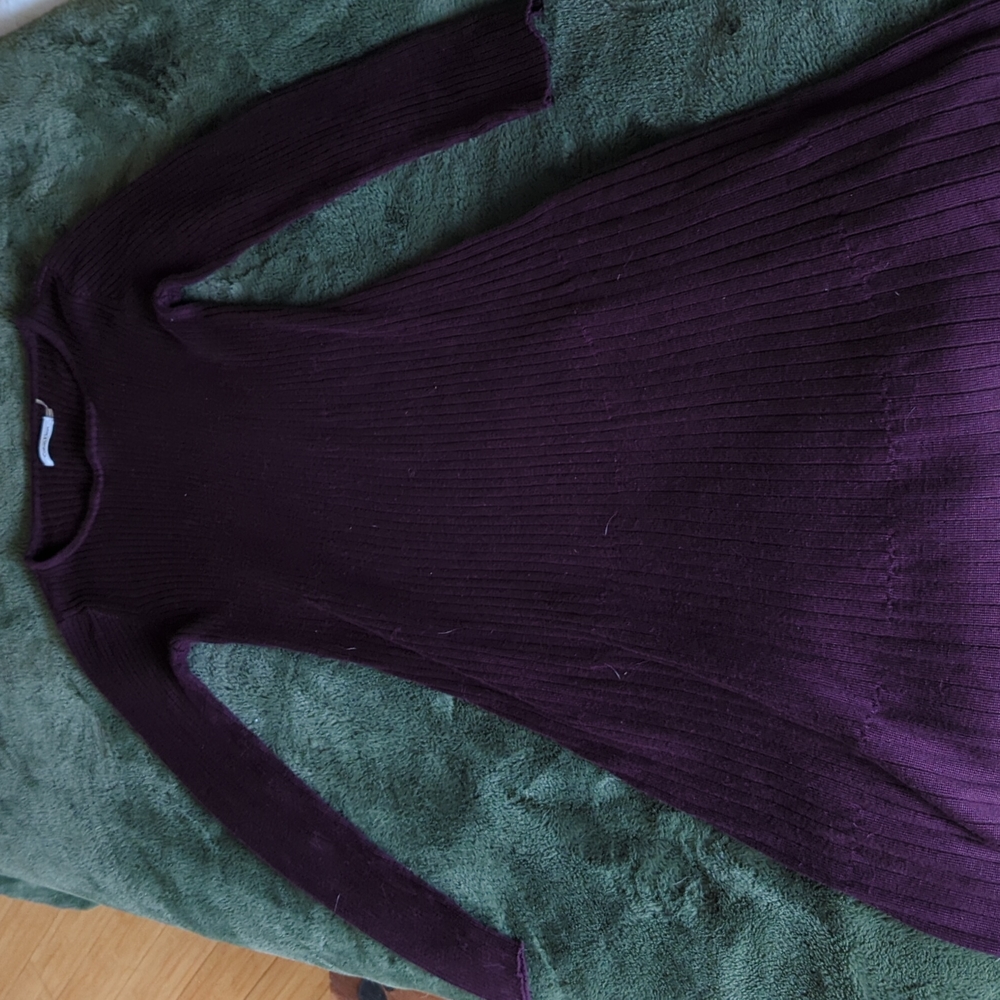 Calvin Klein maroon maxi sweater dress
